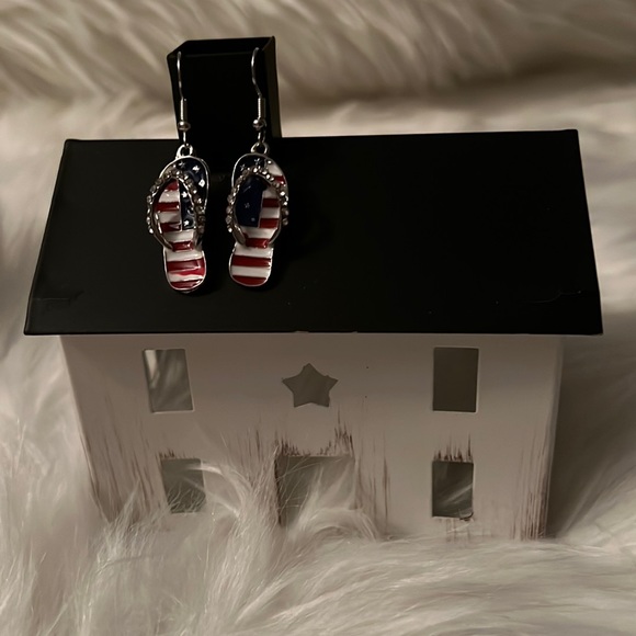 Jewelry - (GIFTED) Independence Day Earrings - Flip Flops